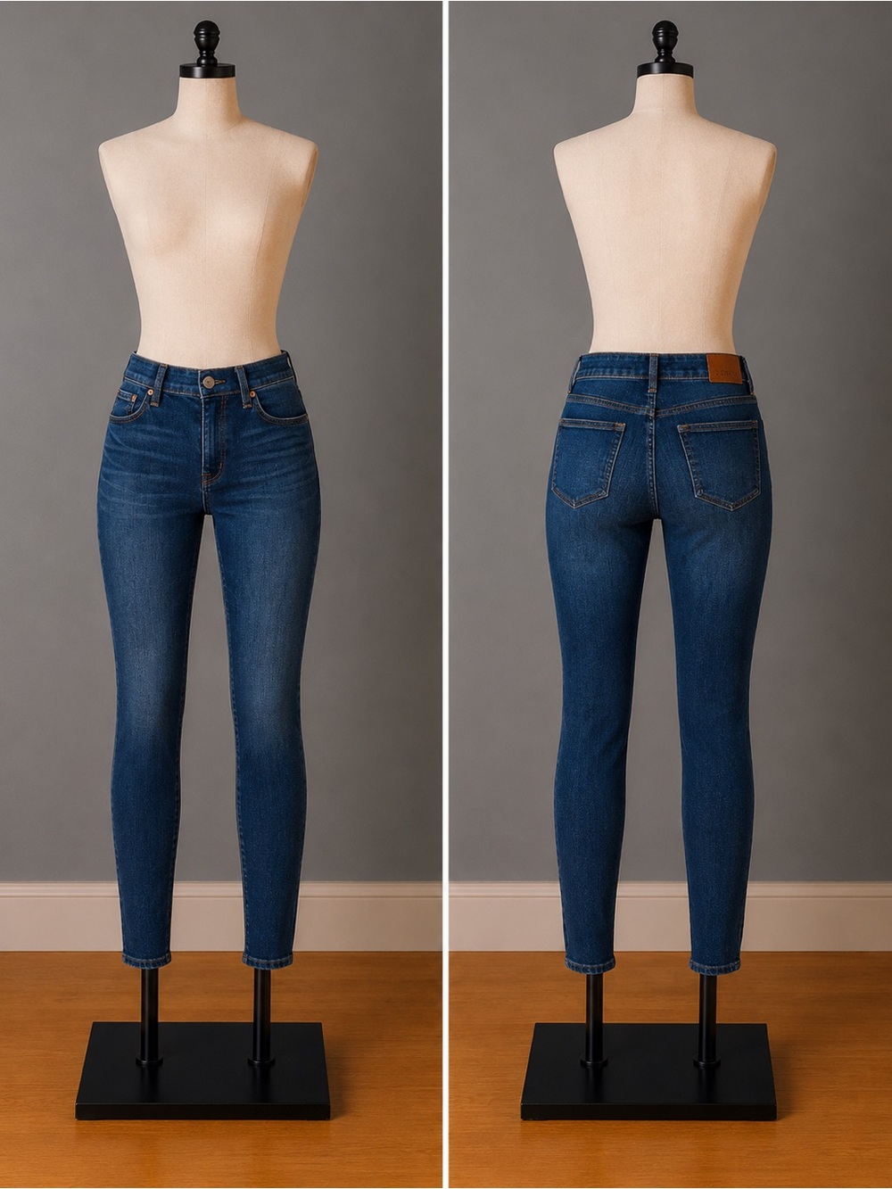 J. Crew Dark Blue High-Rise Skinny Jeans